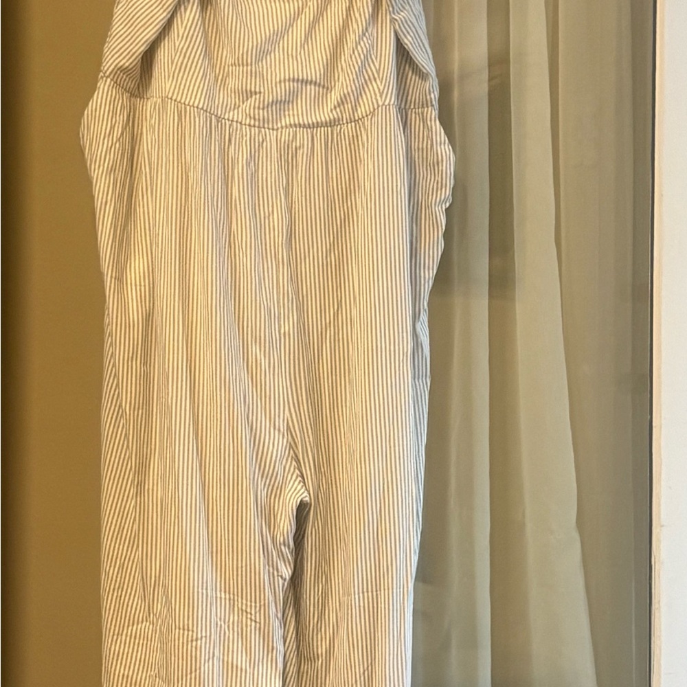 Torrid Cream Jumpsuit with Wide Leg Design